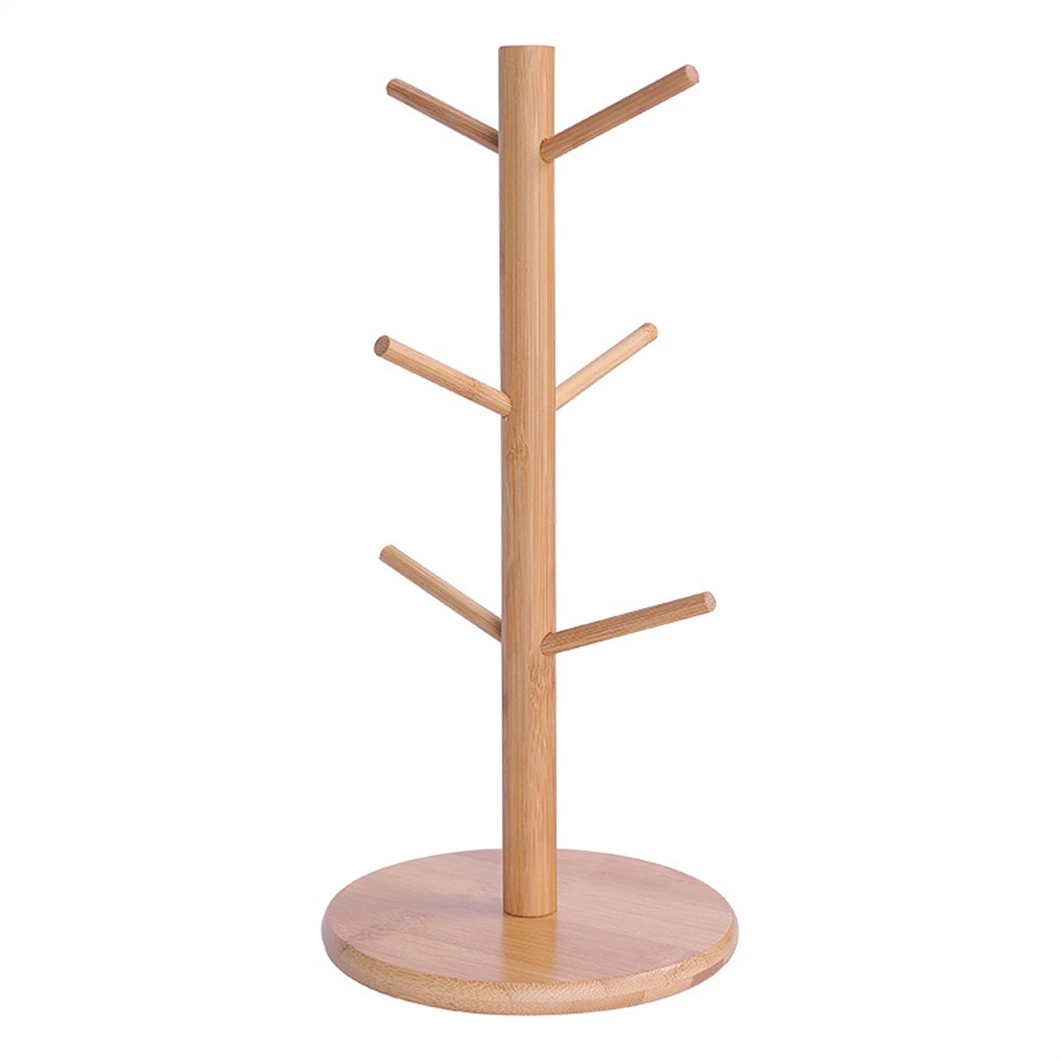 Bamboo Mug Rack Cup Organizer Counter Cup Counter Stand Mug Holder Tree