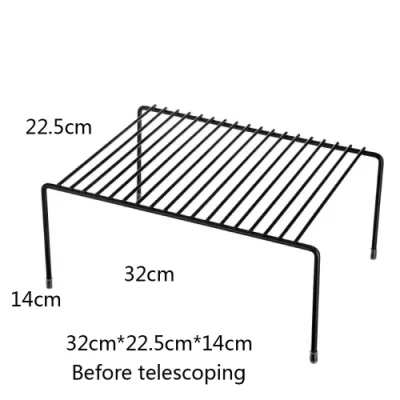 Multifunctional Telescopic Cupboard Dishes for Kitchen Utensils Layered Condiments Sorting Storage Racks